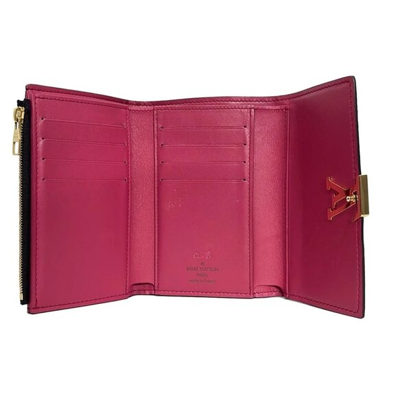 LOUIS VUITTON Portefeuille Curieuse Compact Noir Hot Pink Capucines 568-072825 - Picture 3 of 5